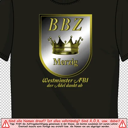 tshirt_mit_logo der Adel dankt ab! design