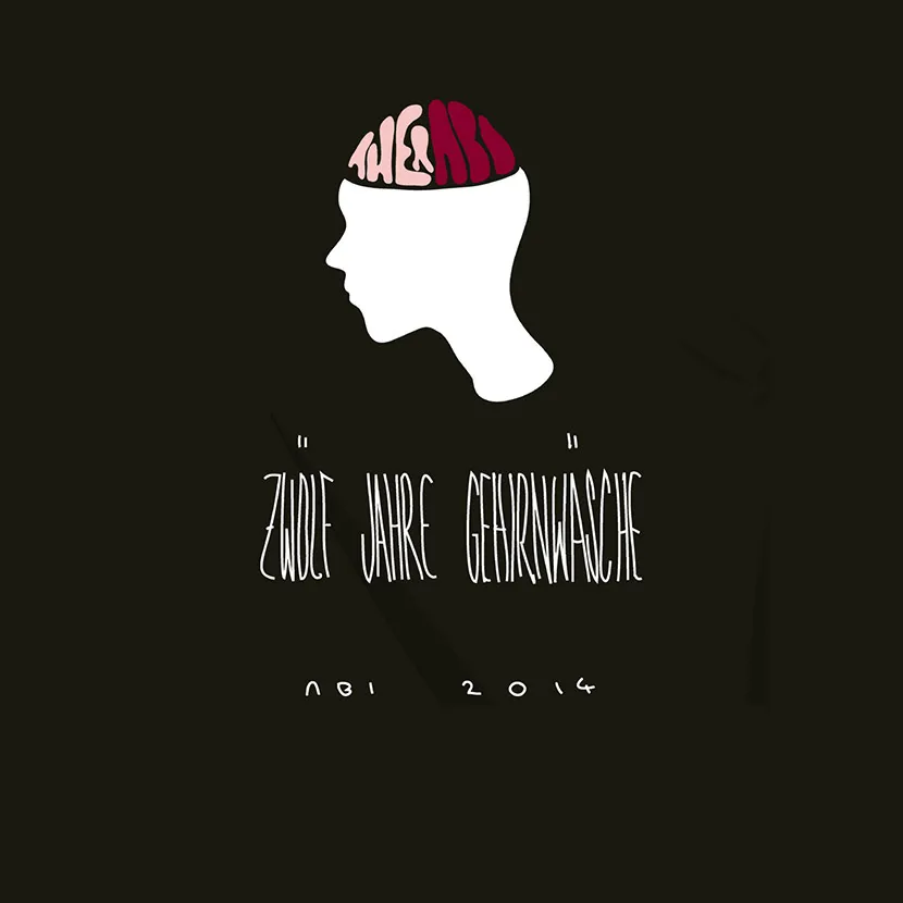 gehirnwissenschaft_poster Zwei Jahre Gehirnwaesche design