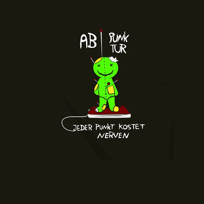 gruener_punk_kaktus_illustration Abipunktur jeder Punkt kostet Nerven design