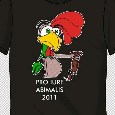 tshirt_mit_karikatur_huhn_2011 Pro iure Abimalis design