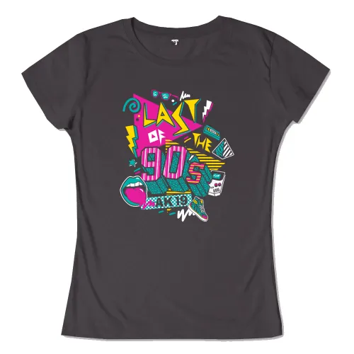 Grafik mit 'LAST OF THE 90s', Sonnenbrille, Kassette, Turnschuh und farbigen Formen.