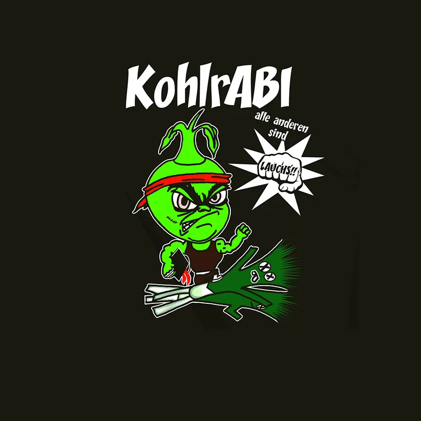 kohlrabi_superheld_comic Kohlrabi alle anderen sind Lauchs design