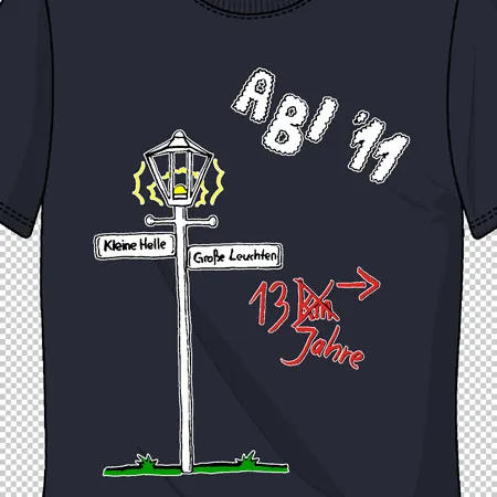 Abschlussshirt_2011 Kleine helle große leuchten 13 Jahre design
