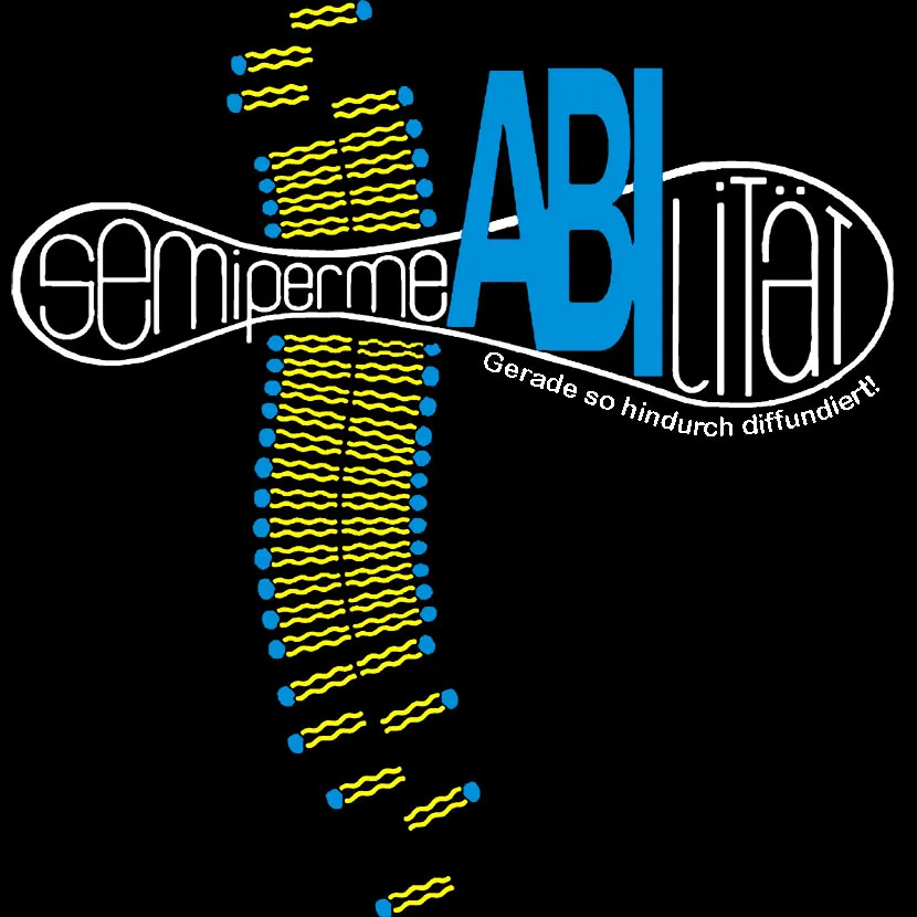 grafik_semipermeabil_membran Semipermeabilität gerade so hindurch diffundiert design