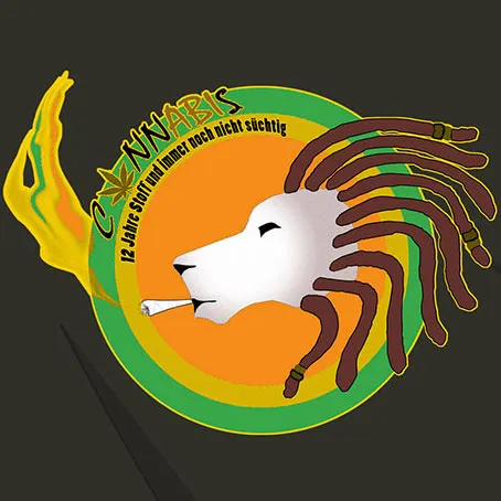 loewen_logo_mit_rauchender_zigarette Cannabis 12 Jahre Stoff und immer noch nicht süchtig - Snoop Lion design