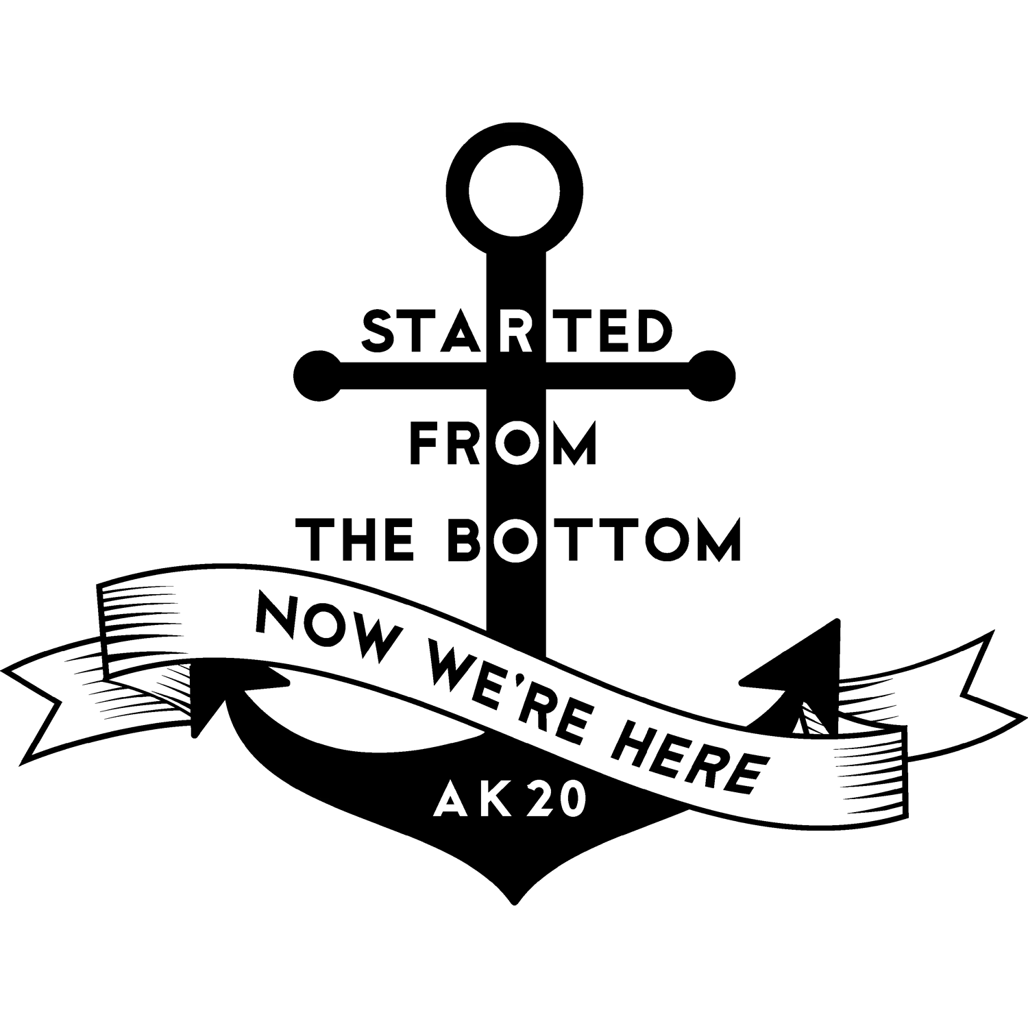 Eine abstrakte, geometrische Schwarzform auf weißem Hintergrund.