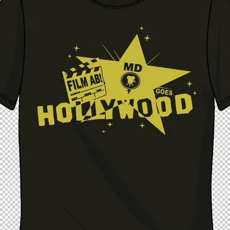 schwarzes_tshirt_mit_hollywood_aufdruck Hollywood - Film ab! design