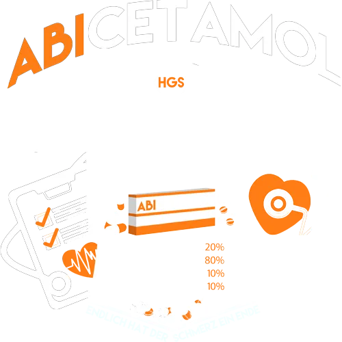Grafischer Druck auf dunkelblauem T-Shirt mit Text "ABICETAMOL 2017", Spritze, Pillen, Kerze, Notizblock und Diagramm.