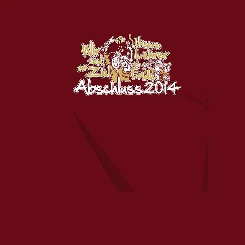 abschluss_2014_t_shirt_design Illustration für ein Abschluss-T-Shirt 2014 mit jubelnden Charakteren.