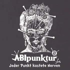 Eine Komposition aus schwarzen abstrakten Formen und Linien auf weißem Hintergrund.
