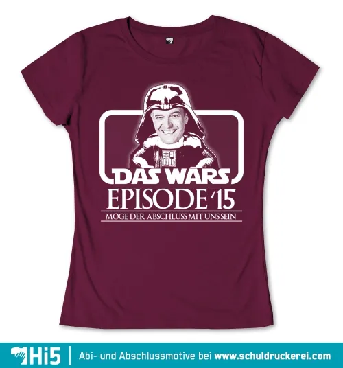 Mann im Raumanzug auf violettem Hintergrund, Text "DAS WARS EPISODE '15 MÖGE DER ABSCHLUSS MIT UNS SEIN".