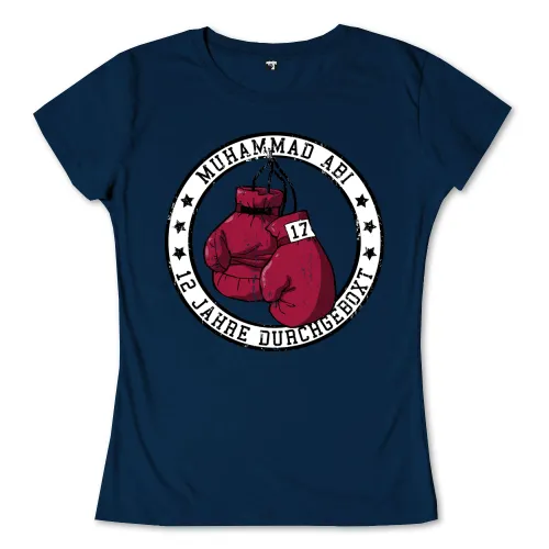 Illustration von roten Boxhandschuhen mit der Nummer 17, umgeben von einem runden Textbanner.