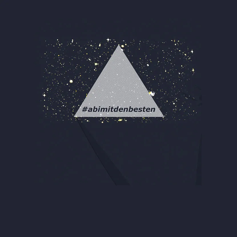 dunkles_design_mit_dreieck_und_sternen Hashtag abimitdenbesten design