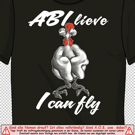 schwarzes_t_shirt_mit_grafik_und_text ABI lieve I Can Fly design