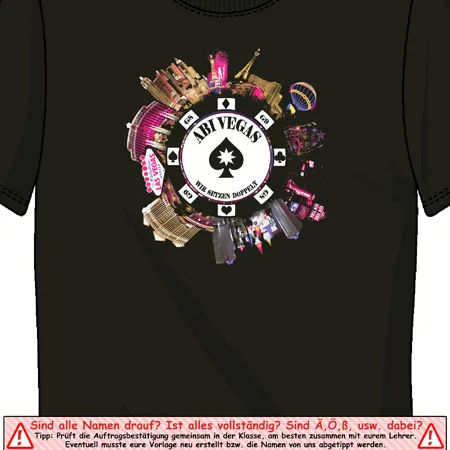 schwarzes_t_shirt_mit_kreativem_aufdruck Abi Vegas -  wir setzen doppelt! design