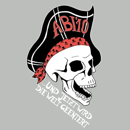 totenkopf_mit_piratenhut_und_text Abi 10 und jetzt wird die Welt geentert design