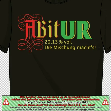 T-Shirt_mit_Abitur_Design Abitur 20,13 vol die mischung machts design