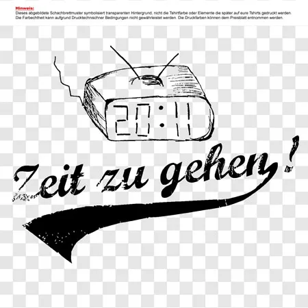 wecker_mit_schriftzug_zeit_zu_gehen 20:11 Zeit zu gehen design