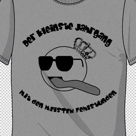 tshirt_mit_spruch_und_smiley Der kleinste jahrgang mit den meisten fehlstunden design