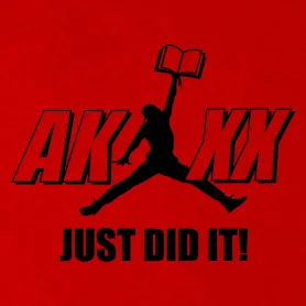 Schwarze, geometrische Silhouette auf weißem Hintergrund.