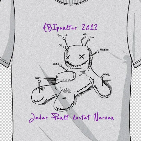abiball_t_shirt_design_2012 Abipunktur jeder Punkt kostet nerven design