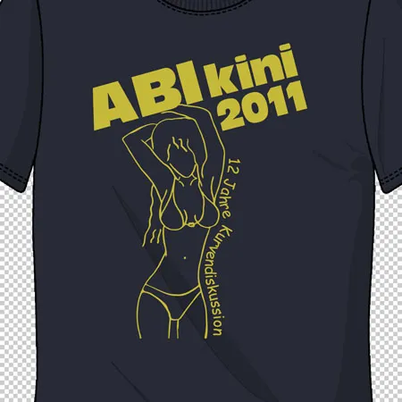 schwarzes_tshirt_mit_aufdruck_2011 abikini 12 jahre kurvendiskussion design