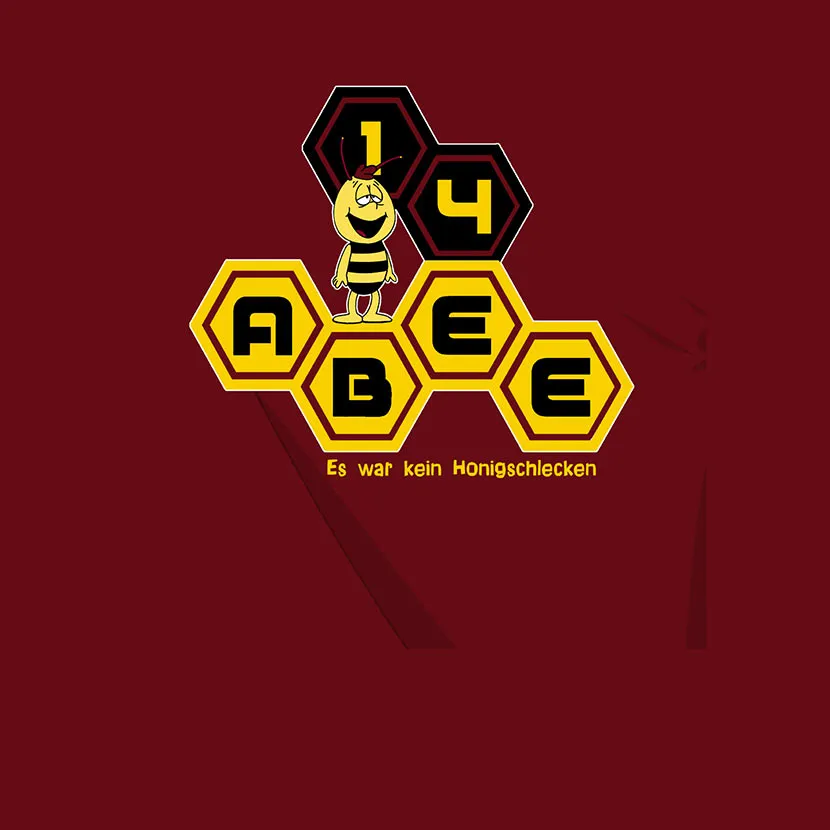 biene_auf_hexagons Abee es war kein Honigschlecken design