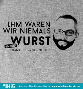 niemals Wurst