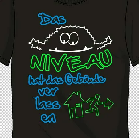 lustiges_tshirt_design Das Niveau hat das Gebäude verlassen design