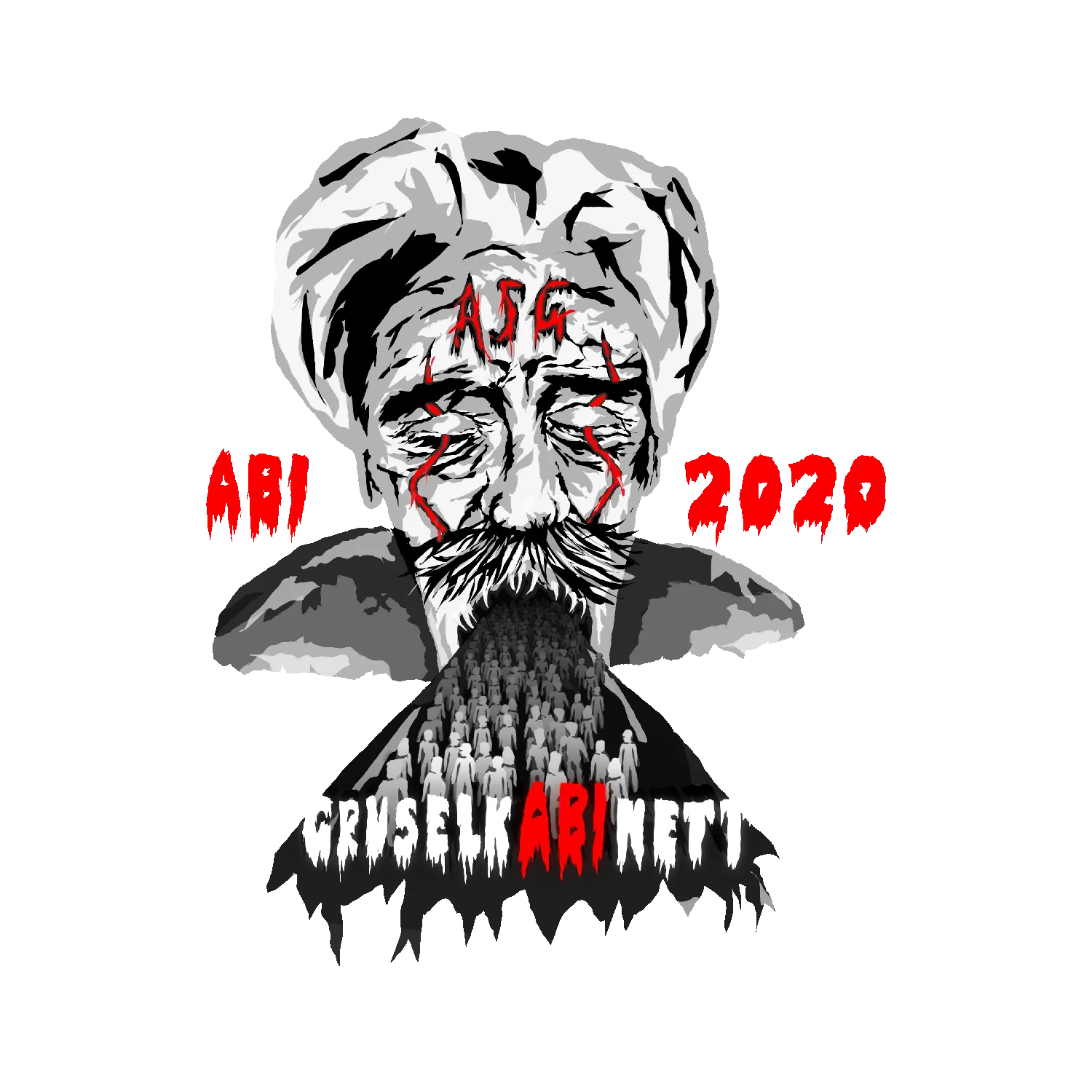 grafisches_portrait_mit_textelementen Gruselkabinett design