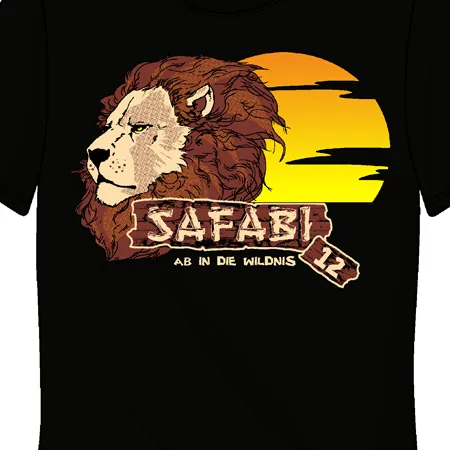safari_tshirt_design_lion SafABI 12 - Ab in die Wildniss design