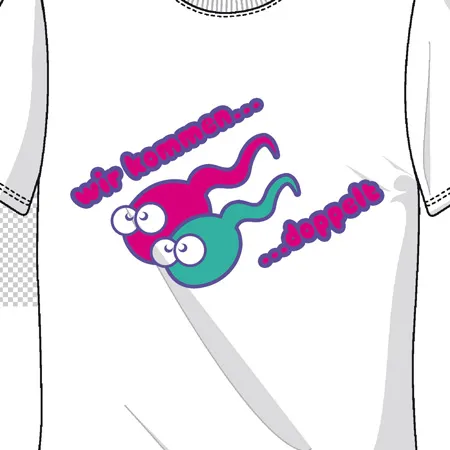 t_shirt_mit_zwillingsschwangerschaft_motiv Wir kommen doppelt design