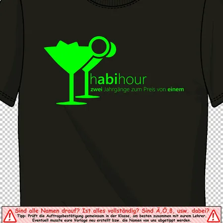 tshirt_design_mit_cocktail_icon_und_text Haby Hour zwei Jahrgänge zum preis von einem design