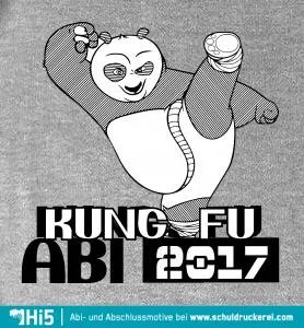 Grafik eines animierten Pandas in einer Kung-Fu-Pose mit dem Text "KUNG FU 2017".