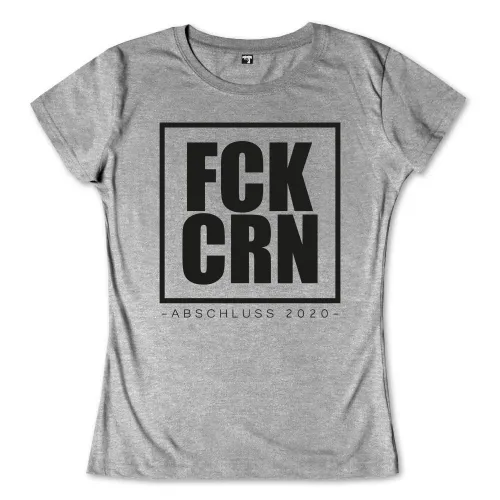 Schwarzes Logo mit den Buchstaben FCK CRN und dem Text Abschluss 2020 in Weiß.