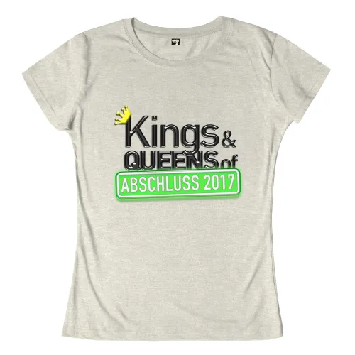 Logo "Kings & Queens of Abschluss 2017" mit Krone auf grauem Hintergrund