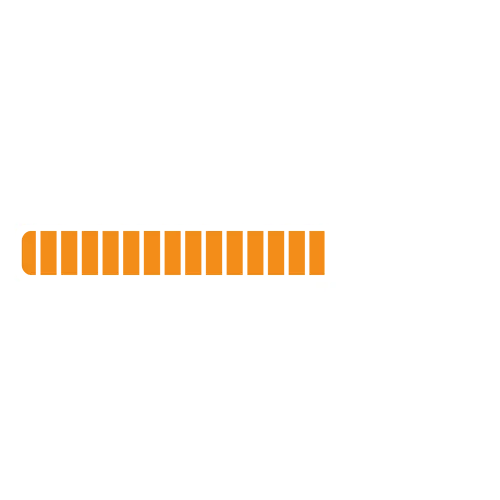 Orange Ladebalken mit Text "PLEASE WAIT, LOADING ABSCHLUSS.16" auf dunklem Hintergrund.