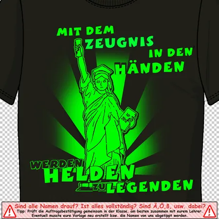 Mit dem zeugnis in den Händen werden Helden zu Legenden