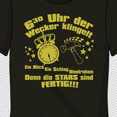 6:30 Uhr der Wecker klingelt, Ein Blick, ein Schlag, umdrehen Denn die Stars sind fertig