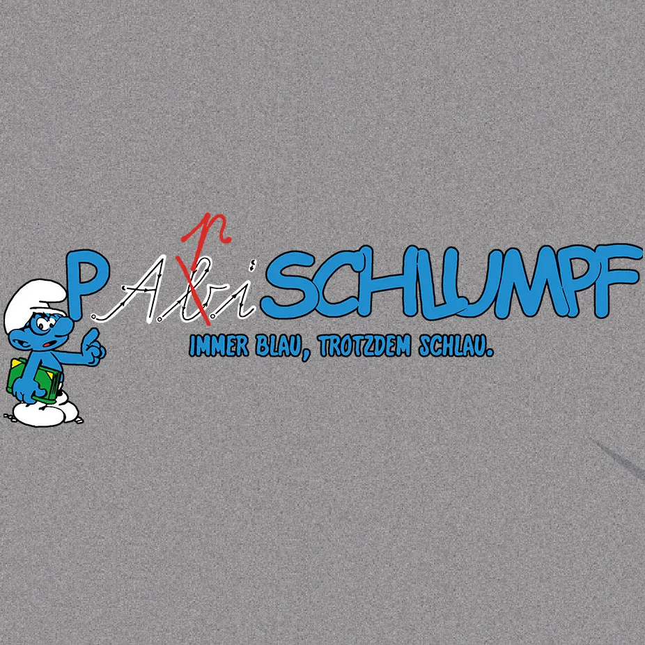 parodie_parischlumpf Papi Schlumpf immer blau, trotzdem schlau design