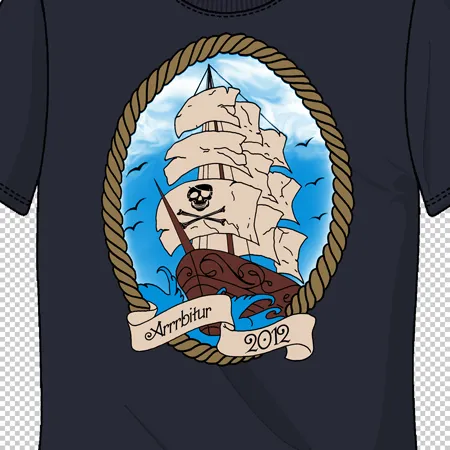 segelschiff_tshirt_design_2012 Arrrbitur 2012 - Piratenschiff design