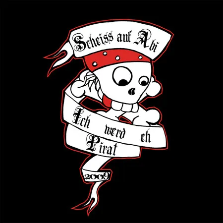 skelett_piraten_motiv scheiss auf abi ich werd pirat design