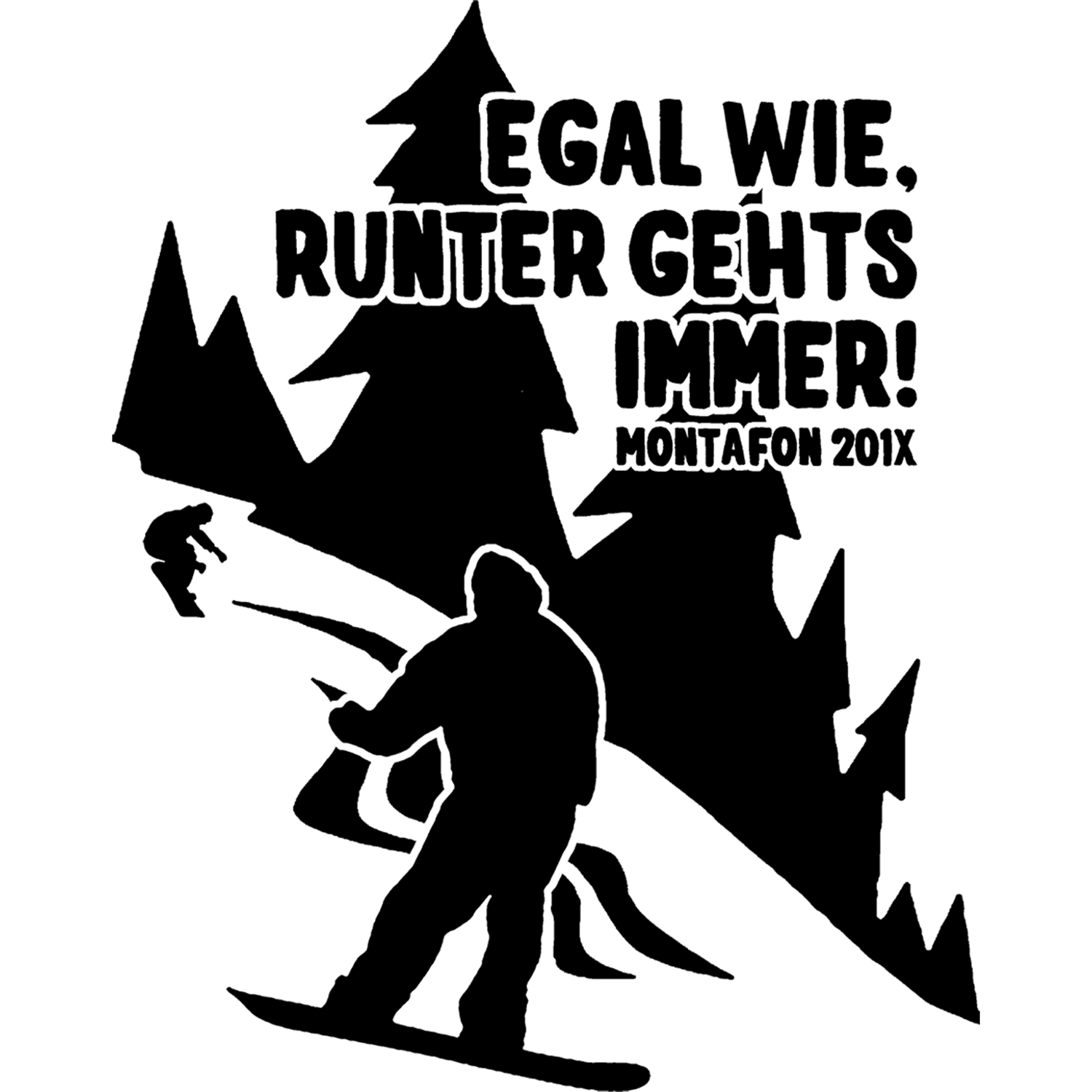schwarze_silhouette_auf_weiss Runter geht es immer design