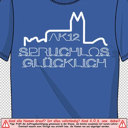 blauer_abschluss_tshirt_entwurf Spruchlos glücklich design