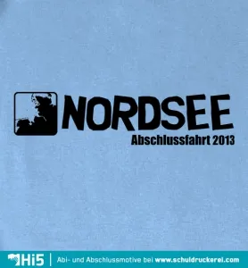 nordsee_abschlussfahrt_2013_shirt - Pikto Landkarte design