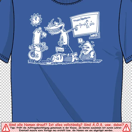 Tshirt_mit_kinderzeichnung Monsterschule design