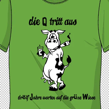 Die Q tritt alle droelf Jahre warten auf die grüne Wiese