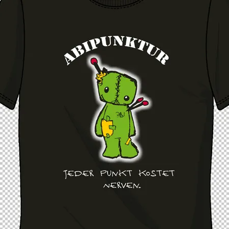 gruenes_monster_tshirt_abipunktur Abipunktur jeder punkt kostet nerven design