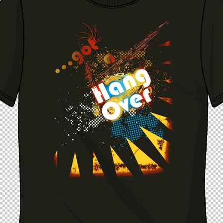 schwarzes_tshirt_mit_aufdruck got a hangover design