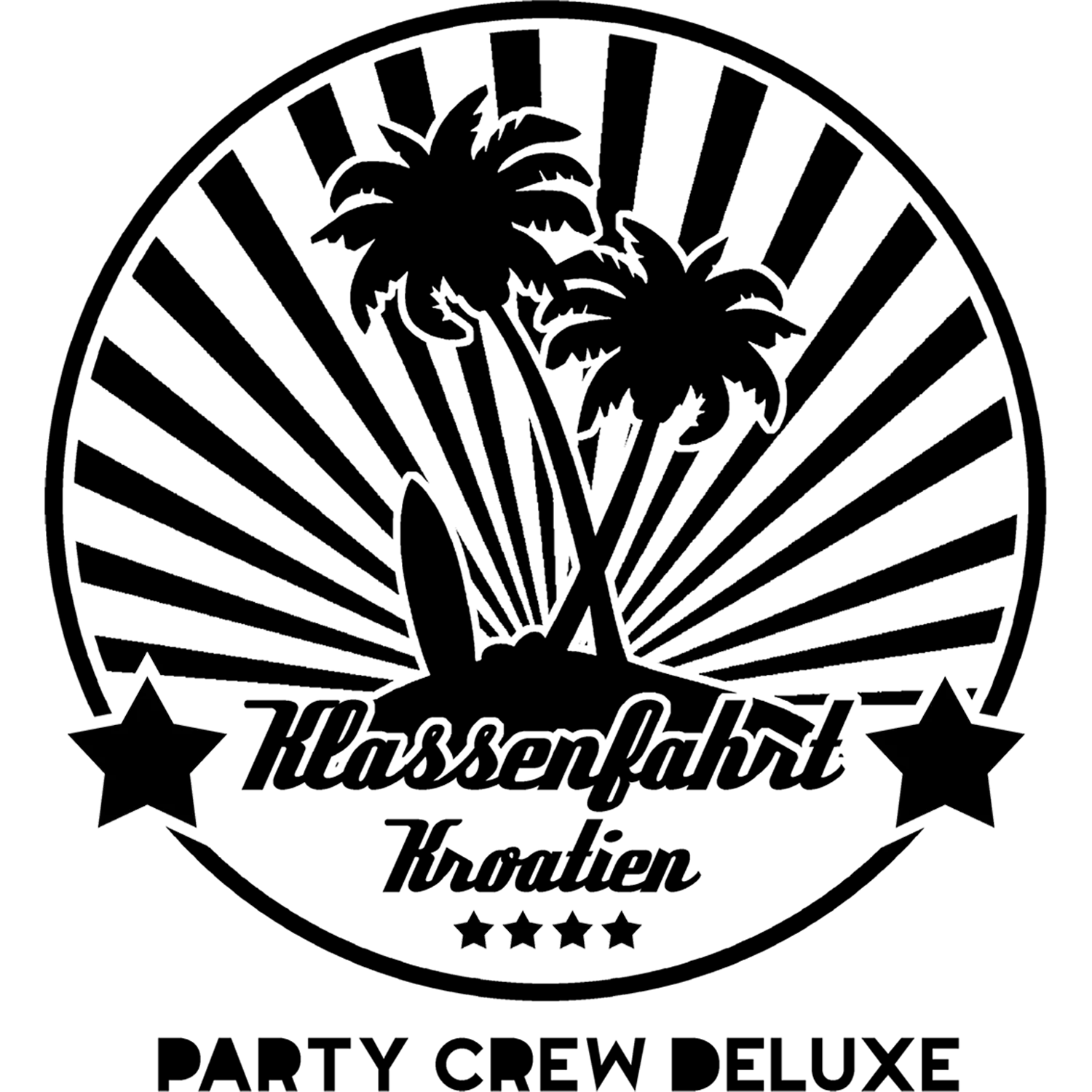 schwarze_sterne_und_balken Party crew deluxe design